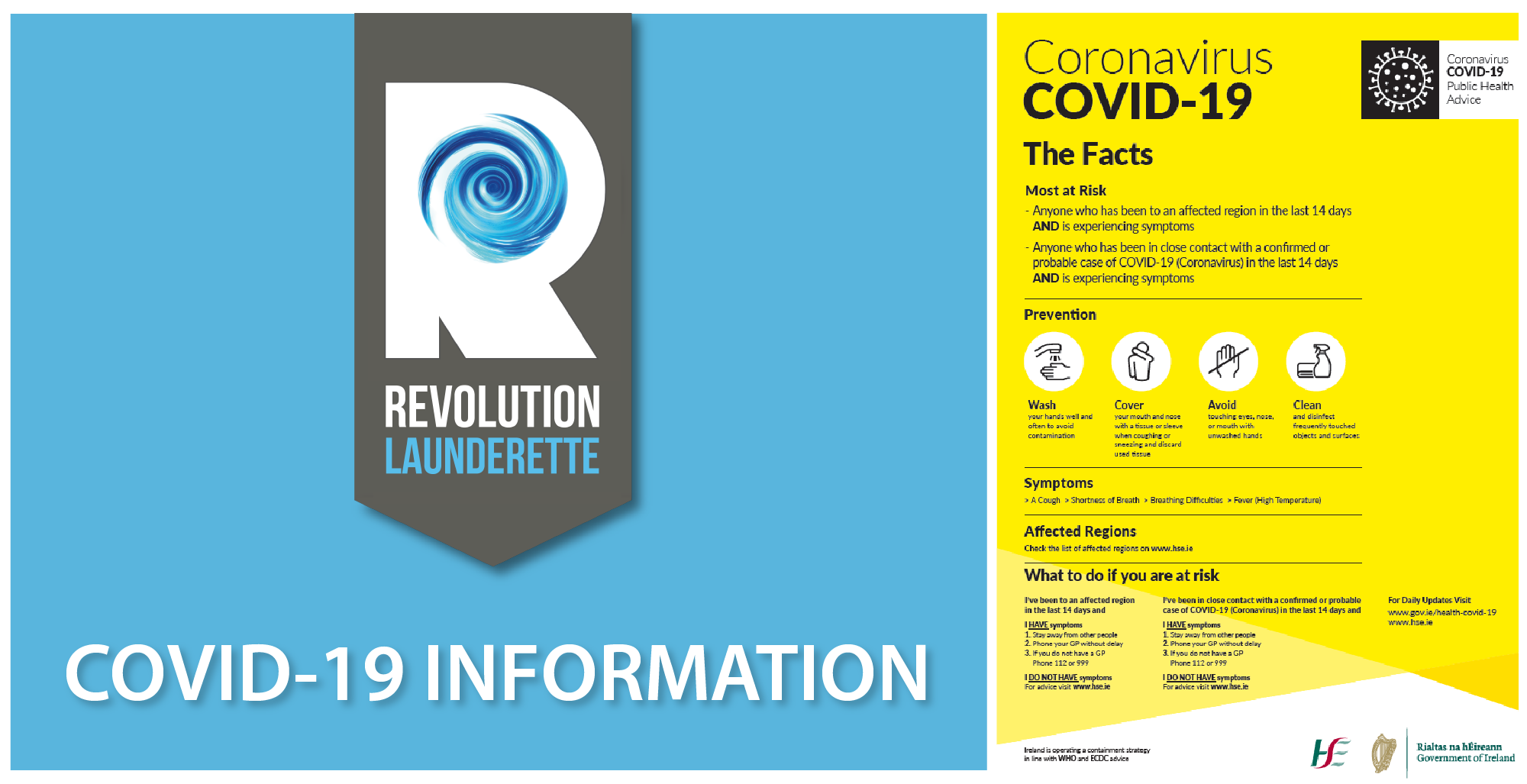 Revolution Laundry Covid 19 web banner 2020